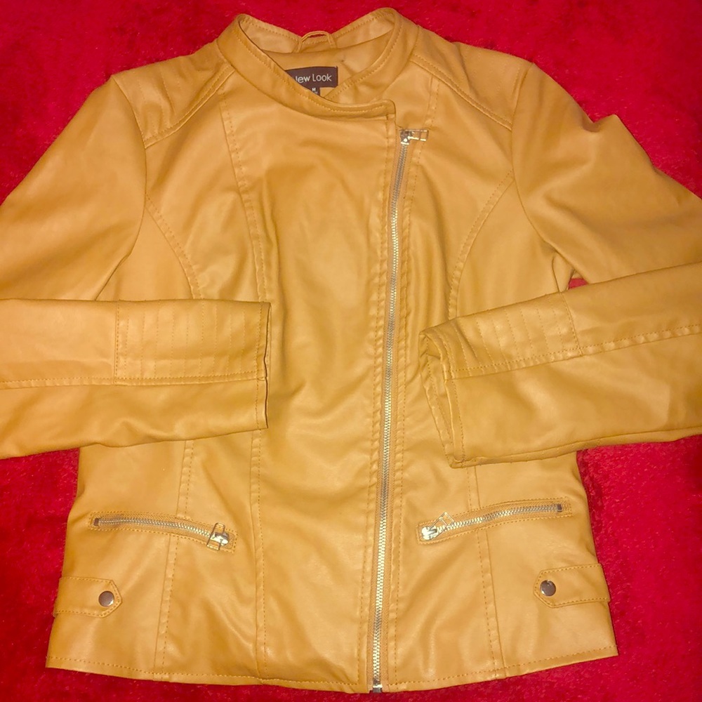 Peanut butter leather jacket